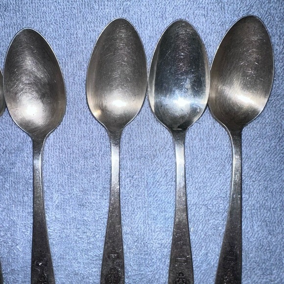 Vintage Oneida Community Plate BIRD OF PARADISE TeaSpoon Set - Picture 4 of 6